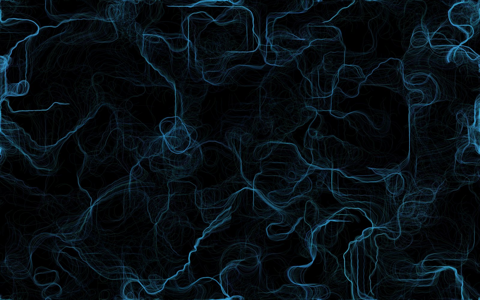 Flow Field — 青緑の光が流れるように広がるジェネレーティブアート